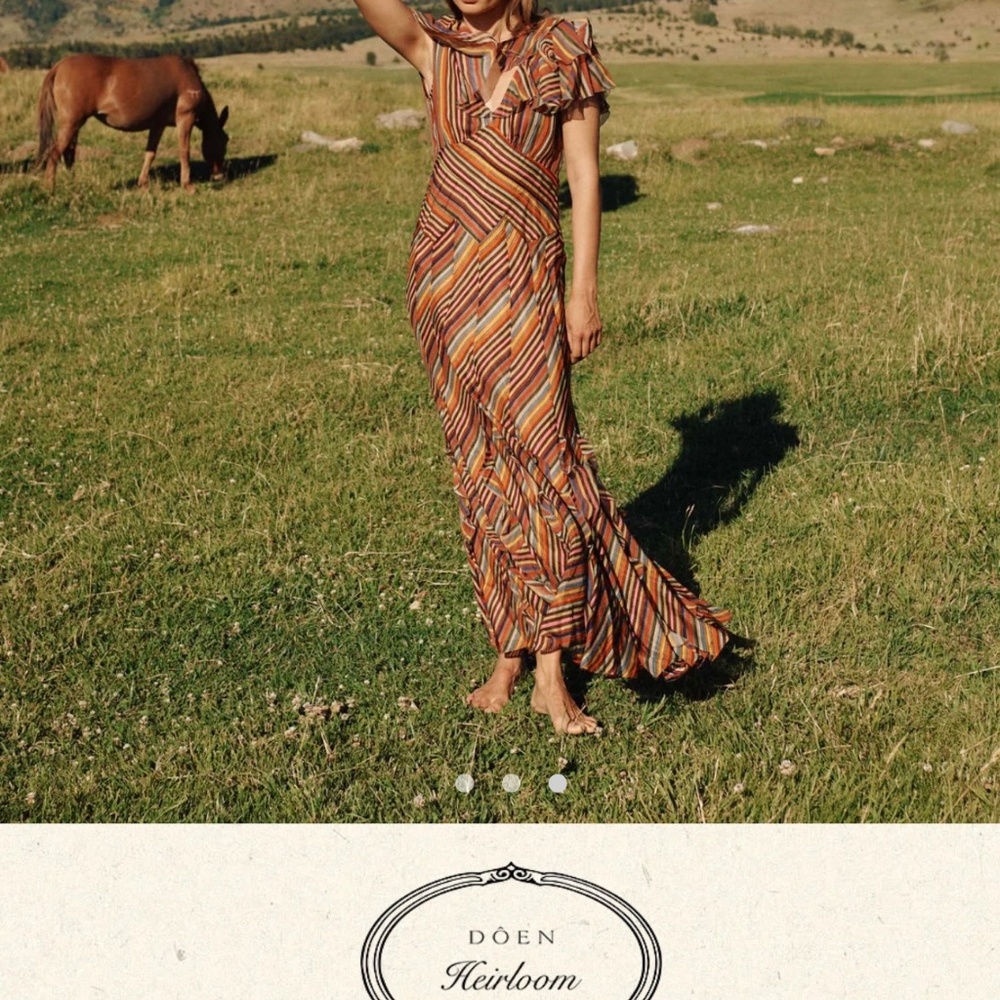 Doen Multicolor Striped Maxi Dress